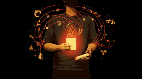 Illustration symbolique d'une personne tenant un signal Wi-Fi avec des symboles d'argent coulant dans sa poche.