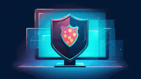 Illustration représentant un bouclier protégeant un écran d'ordinateur, symbolisant l'amélioration de la confidentialité et de la sécurité en ligne.
