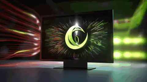 Image montrant un écran d'ordinateur affichant le logo d'une distribution Linux avec une carte graphique NVIDIA et des graphiques colorés en arrière-plan, représentant la prise en charge transparente et l'optimisation des performances des GPU NVIDIA dans les distributions Linux.