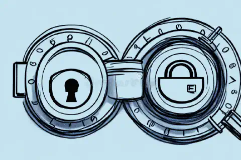 Image symbolique représentant la sécurité d'un mot de passe avec un bouclier protégeant un cadenas.